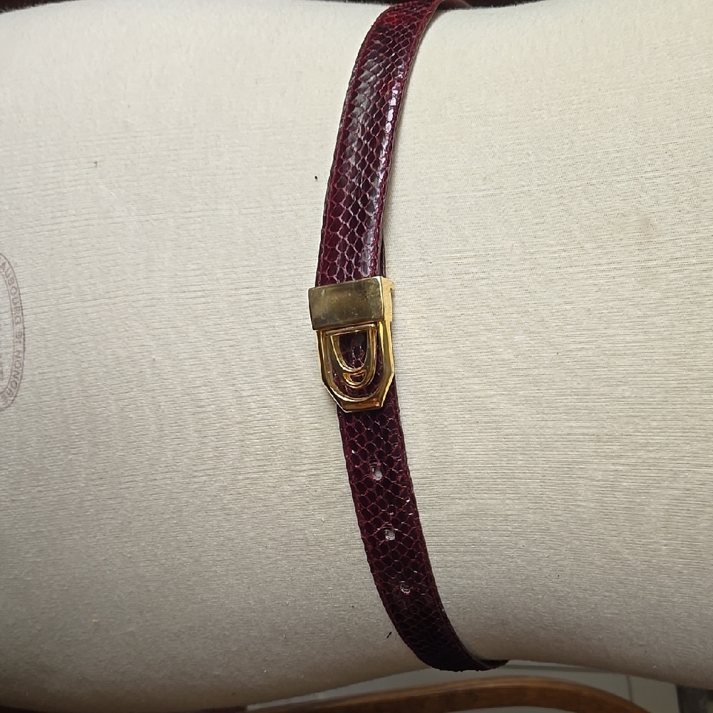 Snake Skin Leather Belt